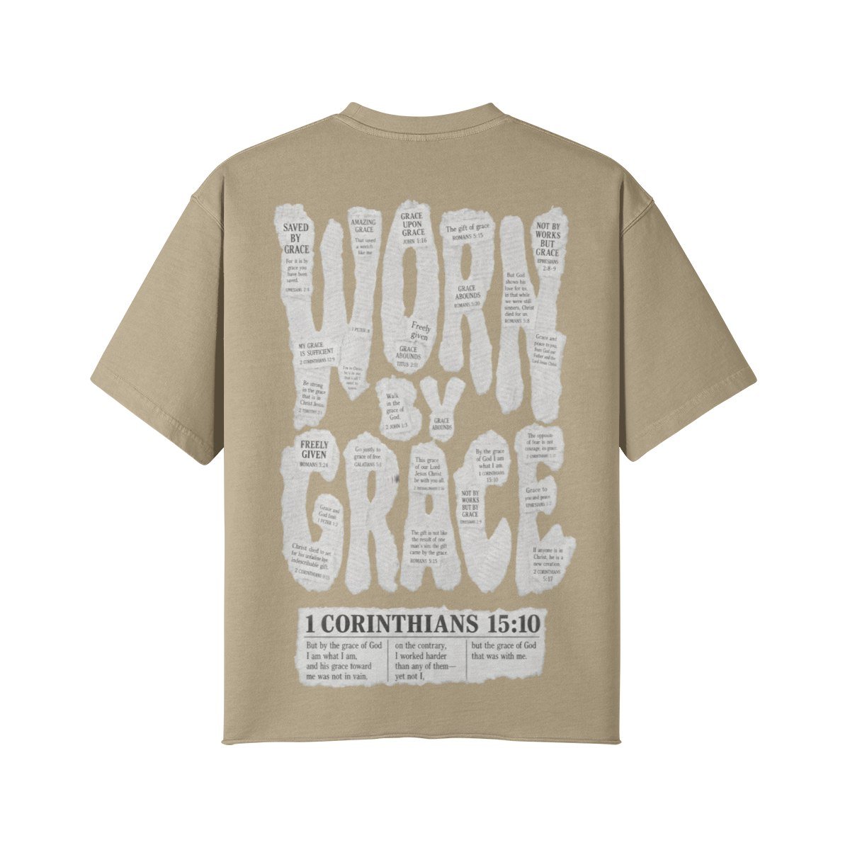 1 Corinthians 15:10 Verse Tee | Newspaper Grace Edition