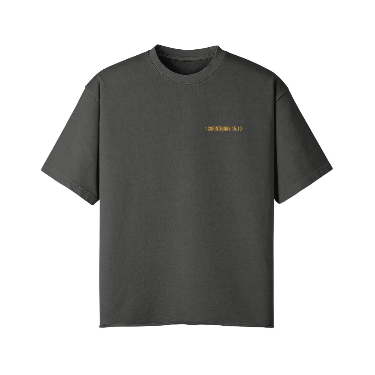 1 Corinthians 15:10 Verse Tee | Worn By Grace (Dark Gray)